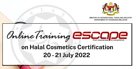 Online Training ESCAPE on Halal Cosmetics Certification tickets