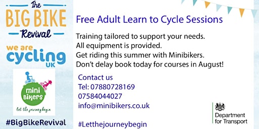 Free Adult Learn to Cycle Sessions