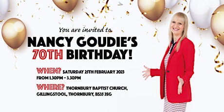 Nancy Goudie's 70th Birthday tickets