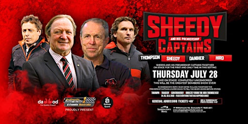 Sheedy and his Premiership Captains LIVE at Shoppingtown Hotel!