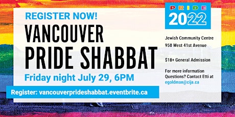Vancouver Pride Shabbat tickets