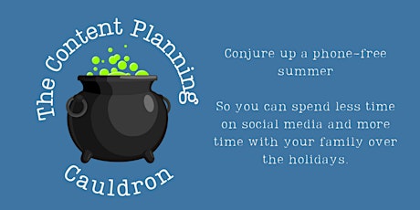 The Content Planning Cauldron - Online tickets