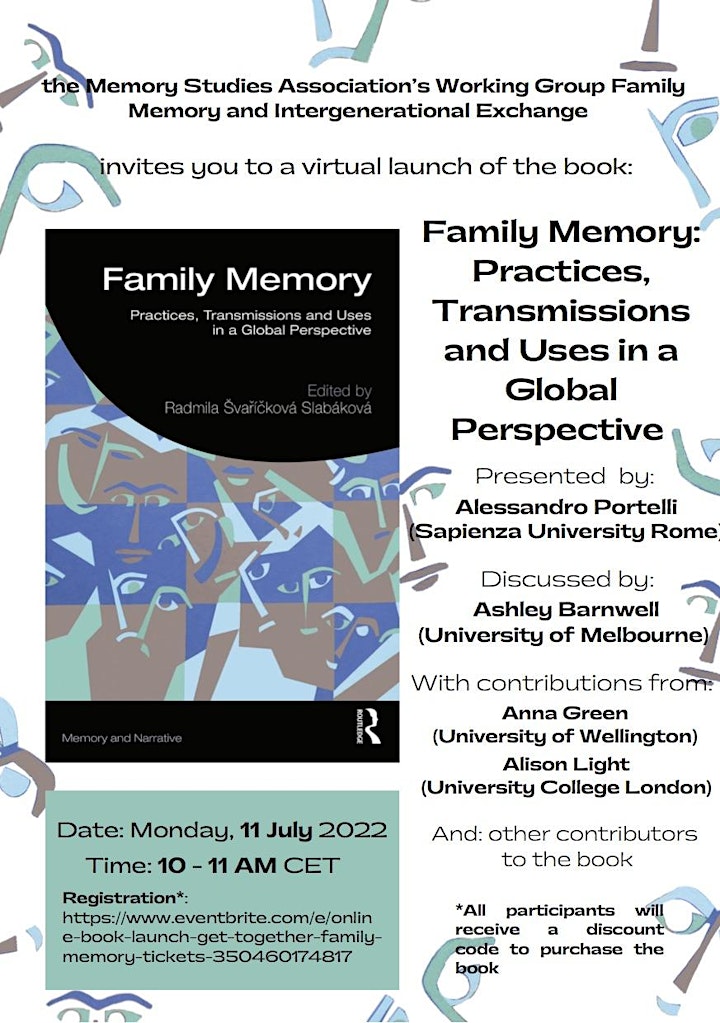 Online Book Launch & Get Together: Family Memory image