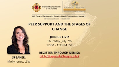 IAFF COE Webinar: Peer Support and the Stages of Change tickets
