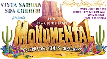 MONUMENTAL VBS (Vocational Bible School)