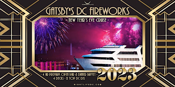Gatsby's DC Fireworks New Year's Eve Yacht Party 2023
