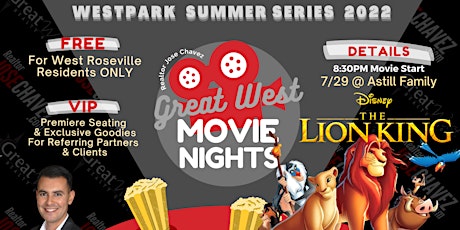 Great West Movie Nights in the Park: The Lion King! tickets