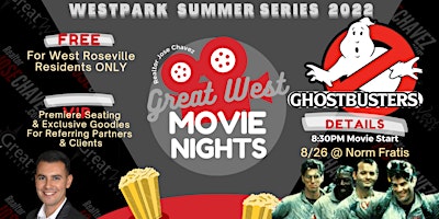 Great West Movie Nights in the Park: Ghost Busters!