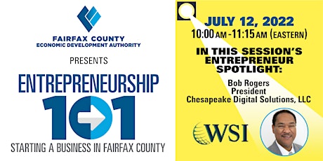Entrepreneurship 101: Starting A Business in Fairfax County Tickets