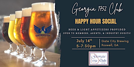 Georgia 1752 club- Happy Hour Event tickets