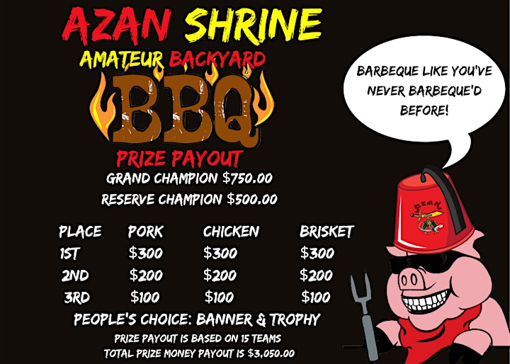 AZAN Backyard BBQ Competition Team Sign-Up Pre-Registration Special image