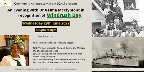 An Evening with Dr Velma McClymont in recognition of Windrush Day tickets