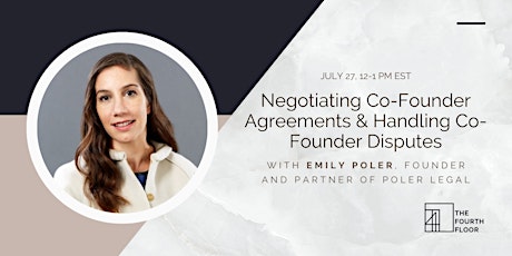 Negotiating Co-Founder Agreements and Handling Co-Founder Disputes tickets