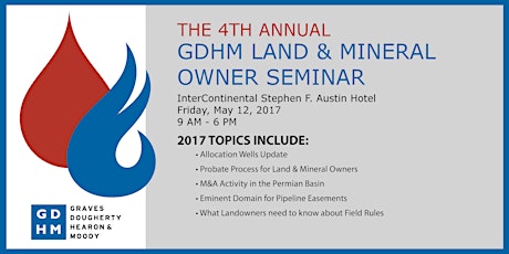 Hauptbild für GDHM Land & Mineral Owner Seminar
