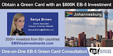 Obtain a U.S. Green Card With an $800K EB-5 Investment – Johannesburg tickets