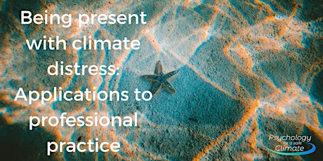 Being present with climate distress: Applications to professional practice