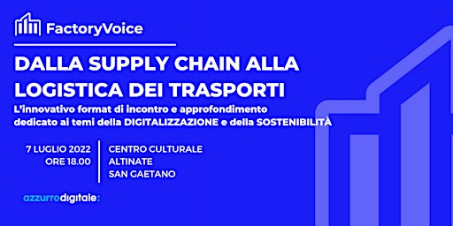 Factory Voice Dalla supply chain alla logistica dei trasporti