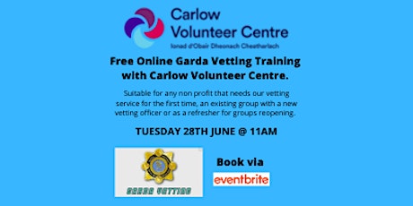 Image principale de Garda Vetting Workshop with Carlow Volunteer Centre