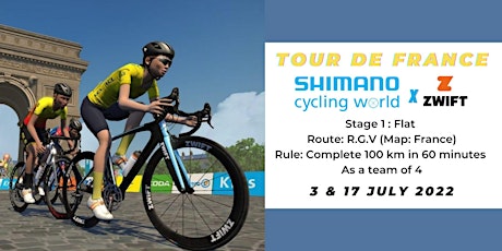 Tour de France X Zwift Cycling Challenge (Stage 1) tickets