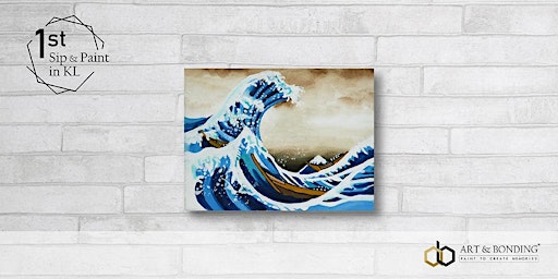 Sip & Paint Night : The Great Wave Off Kanagawa by Hokusai