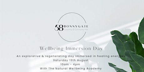 Wellbeing Immersion Day tickets