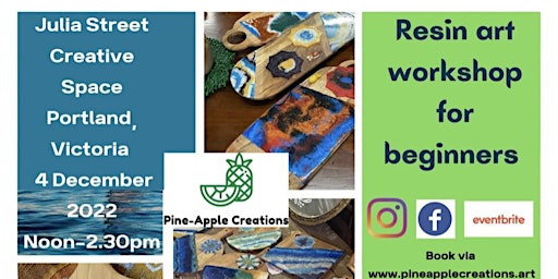 Resin art workshop for beginners (PORTLAND, VIC) 18 and over