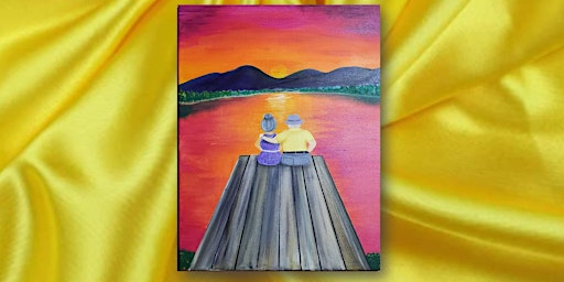 Paint by the Pint “Sunset Lake” 16 X 20 Canvas Painting