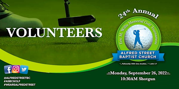 24th Annual Eric M. Willis Memorial Golf Tournament: Volunteer Registration