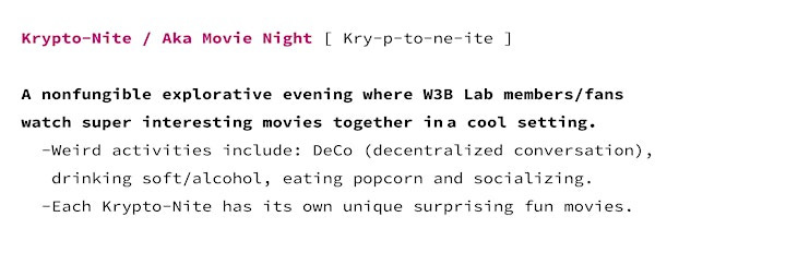 Web3.0 Krypto-Nite - Storytelling & Web3|  Movies, Drinks, Discussions image