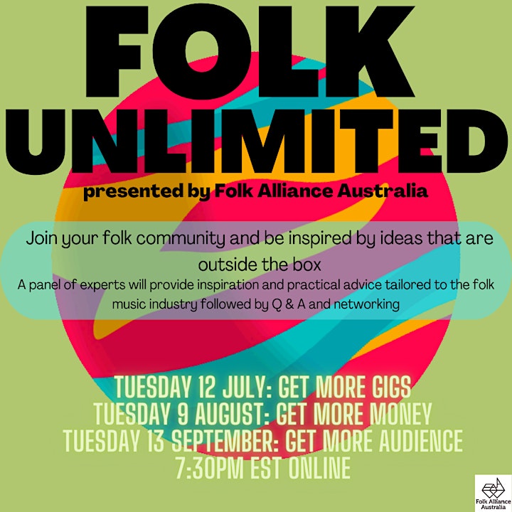 FOLK UNLIMITED	'GET MORE GIGS'  Presented by Folk Alliance Australia image