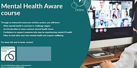 MHFA - Half-Day Mental Health Awareness ONLINE (Cheshire East Staff ONLY)