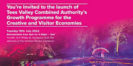 Tees Valley Growth Programme for the Creative and Visitor Economies Launch tickets