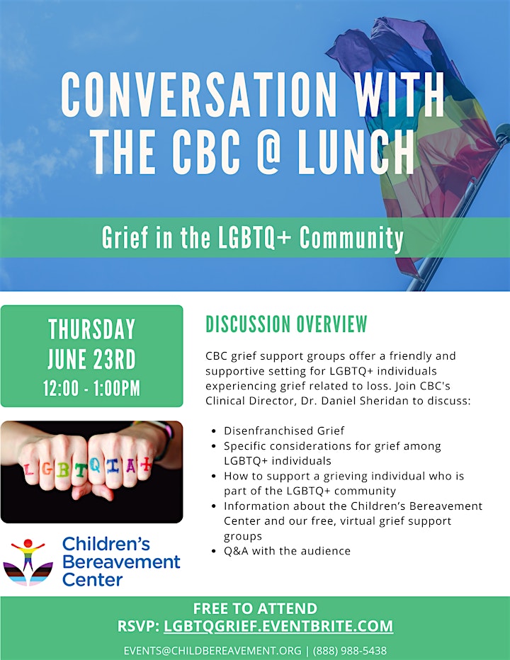 Conversation with CBC: Grief in the LGBTQ+  Community - 6/23/22 image