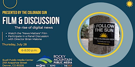 Film & Discussion: Watch "News Matters" with Colorado Sun tickets