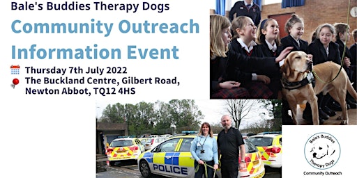 Bale's Buddies Therapy Dogs Community Outreach  -  FREE Information Event