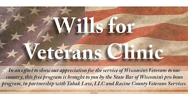 Wills For Veterans - Racine County Veterans Service Office
