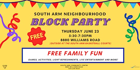 South Arm Neighbourhood Block Party primary image