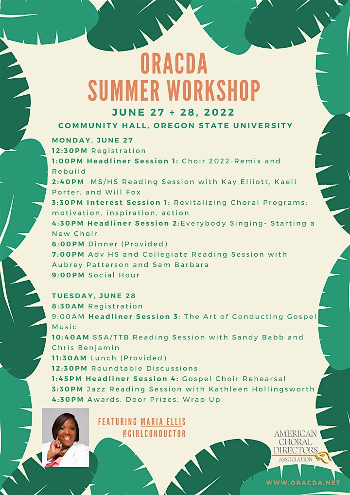Oregon ACDA Summer Workshop image