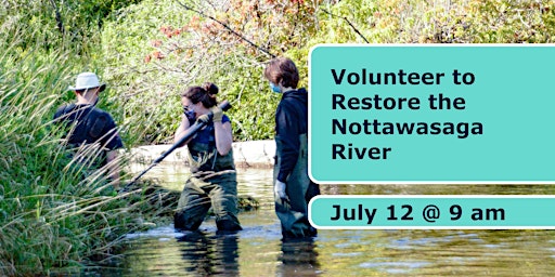 In-water volunteer river restoration event in Adjala Tosorontio
