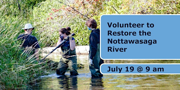 In-water volunteer river restoration event in Adjala Tosorontio