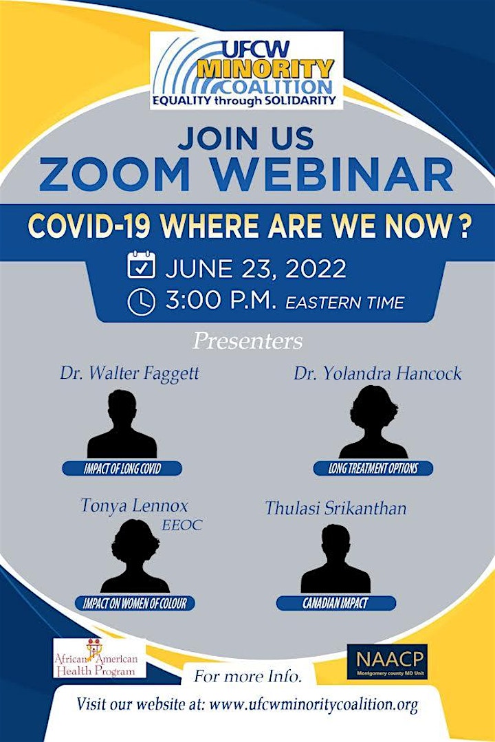 UFCW Minority Coalition June’s Webinar - COVID-19: Where Are We Now? image