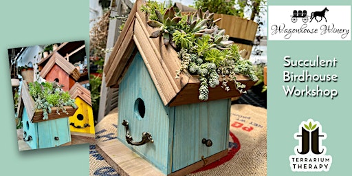 In-Person Succulent Birdhouse Workshop at Wagonhouse Winery
