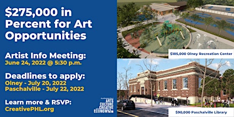 Percent for Art Artist Info Meeting for Olney Rec and Paschalville Library primary image