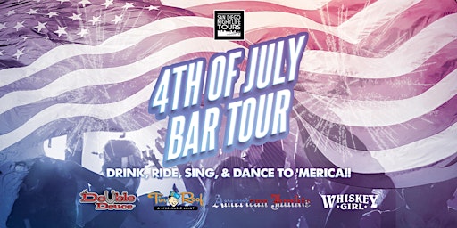 4TH OF JULY WEEKEND Bar Tours (4 bars included each night)