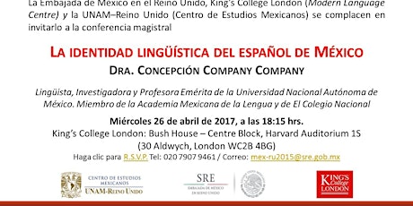 Conferecia: "La identidad lingüística del español de México" primary image