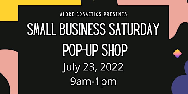 Small Business Saturday Pop Up Shop