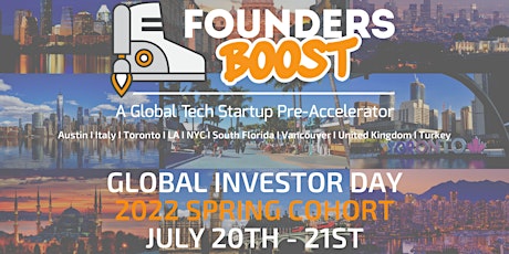 Primaire afbeelding van Global Investor Day by FoundersBoost Pre-Accelerator