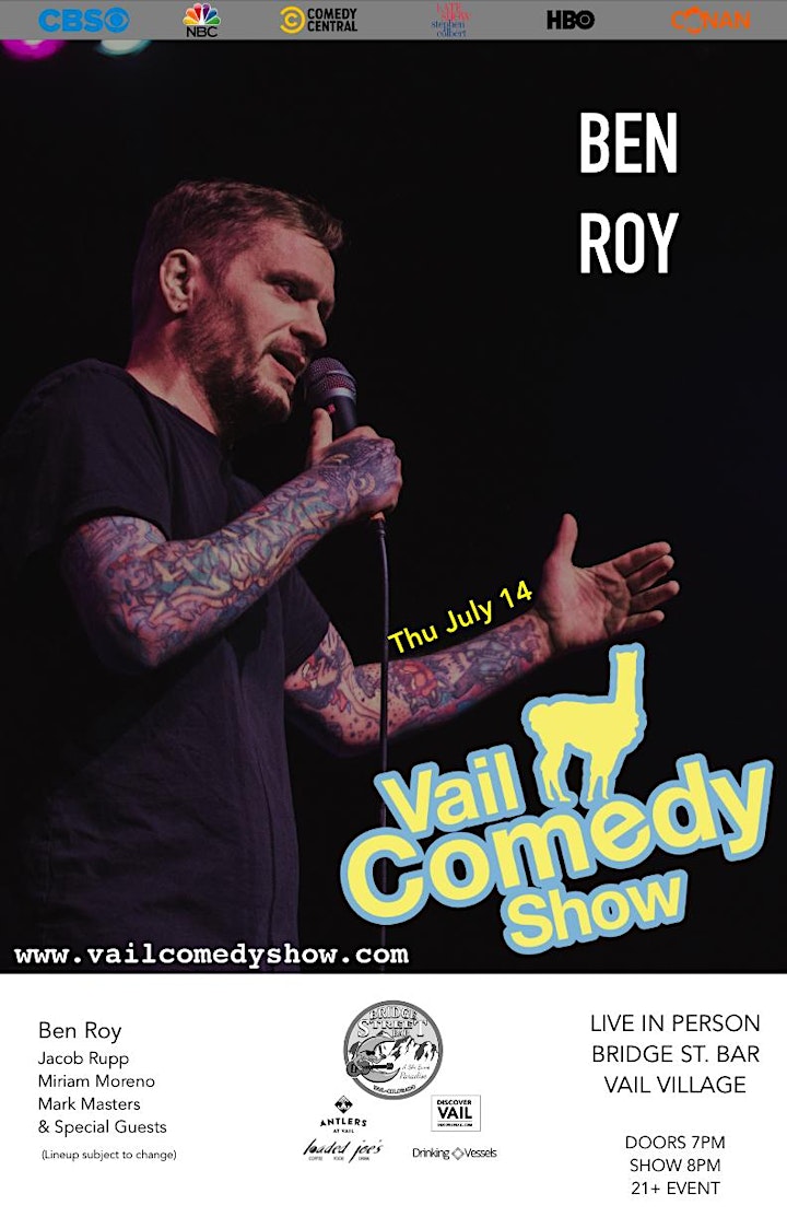 Vail Comedy Show - July 14, 2022 - Ben Roy image