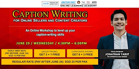 Caption Writing for Online Sellers and Content Creators tickets