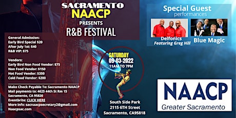 2022 Sacramento NAACP Rhythm & Blues (R&B) Festival tickets